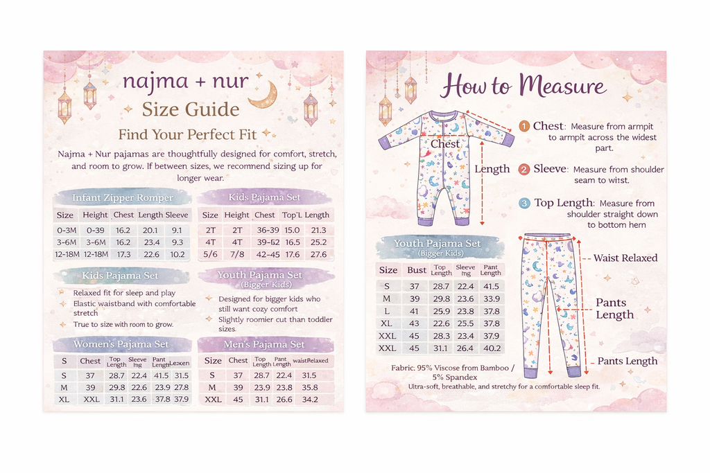 Purple Eid Pajama Set Toddler/Kid Sizes