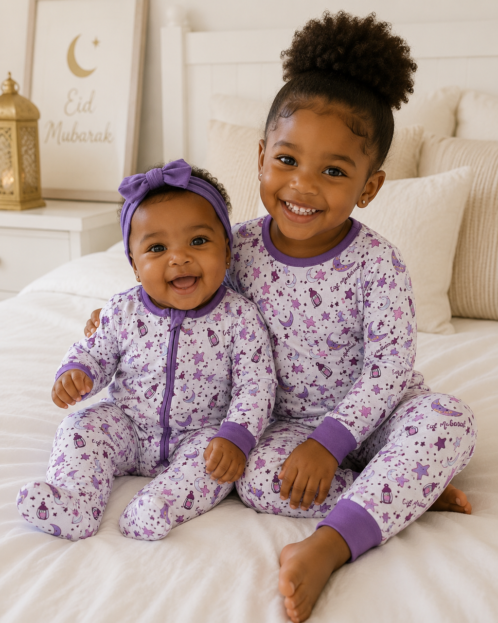 Purple Eid Pajama Set Toddler/Kid Sizes