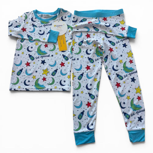 Blue Eid Pajama Set Toddler/Kid Sizes