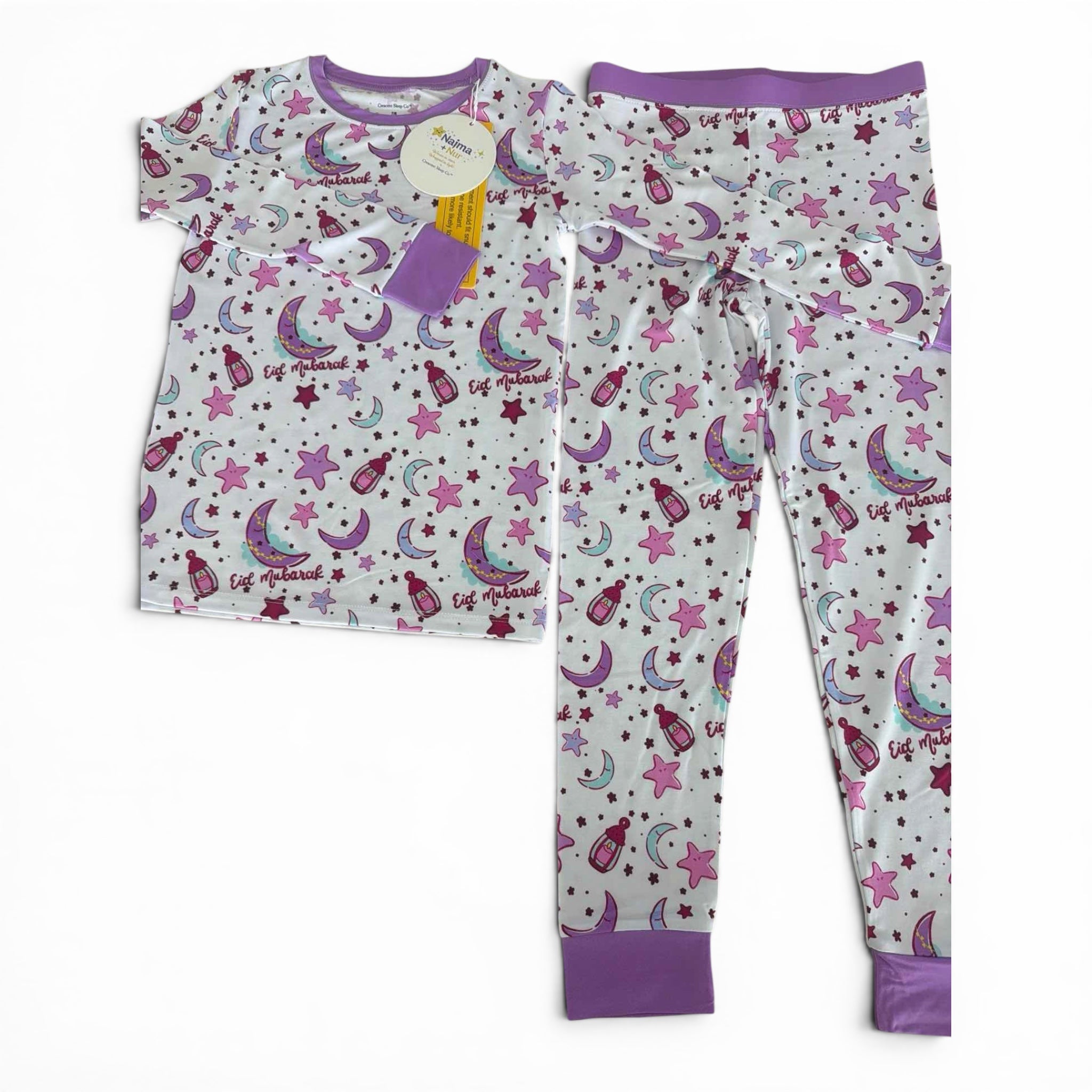 Purple Eid Pajama Set Toddler/Kid Sizes